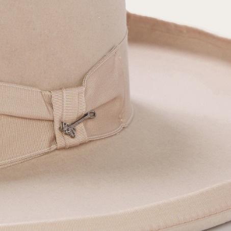 New French pure wool top hat Beige wool hat