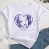 Nana Japanese Anime Summer Crop Top T Shirt Women Heart Graphic Tees Anime Tshirt Black Short Sleeve Casual Harajuku Tshirt Top