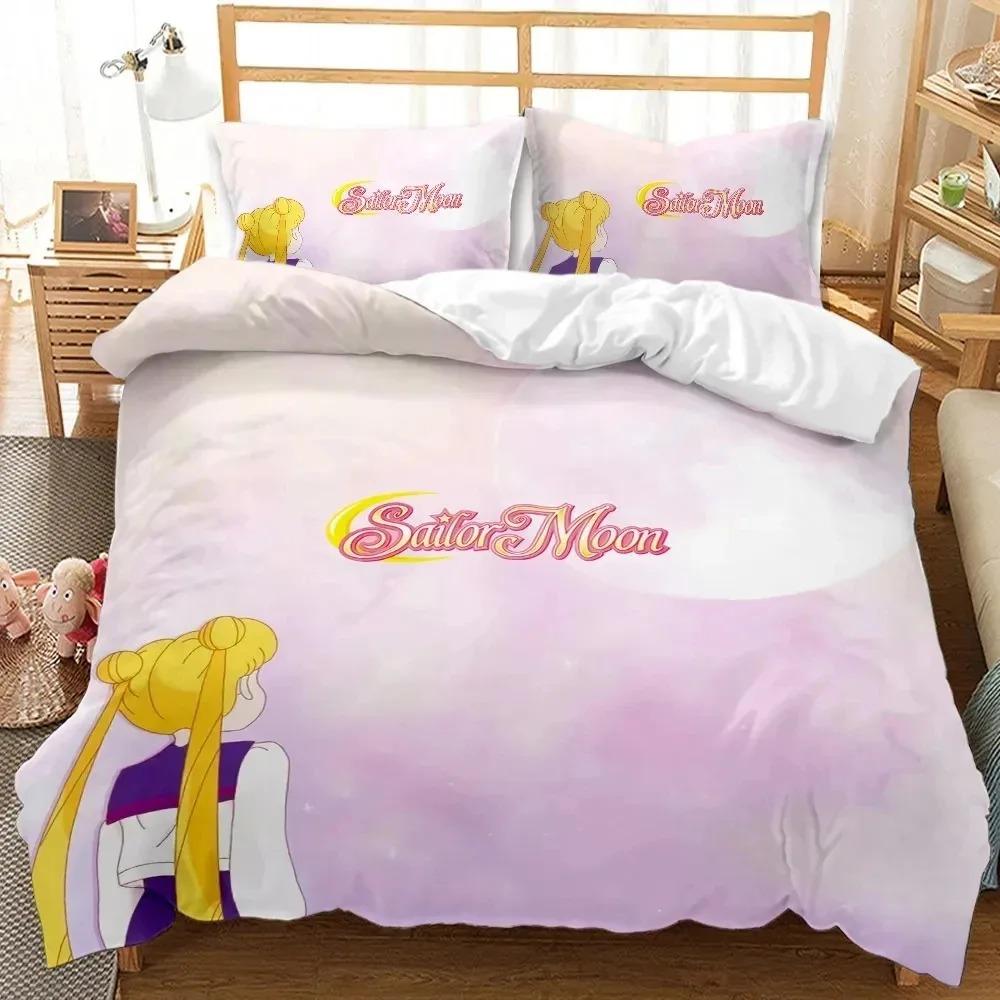 Комплекты постельного белья Cartoon S-Sailor Moon, изысканный комплект постельного белья, пододеяльник, комплект постельного белья, роскошный подарок на день рождения