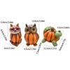 Vivid Animal Head Sculpture Resin Miniature Figurine Ornament Halloween Pumpkin Owl Statue  Desktop