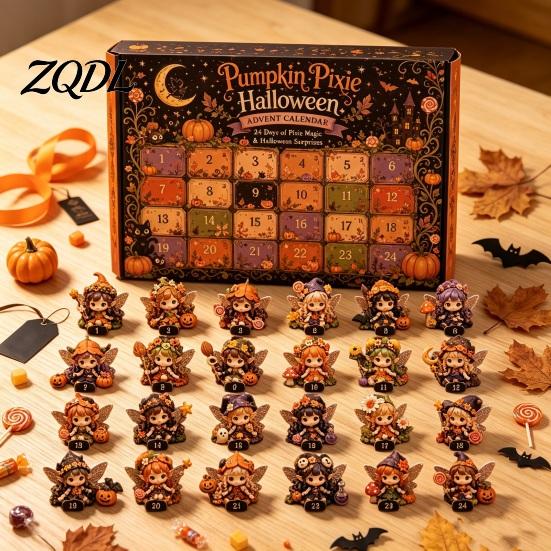 Halloween Countdown Ritual Advent Calendar 2026, 24 Day with Mini Figurines, Surprise Collectible Fairy Toy Set for Kids Adults, Party Favors Tabletop