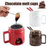 Chocolate Fondue Mug Mini Melting Pot for Butter Ceramic Chocolate Melting Cup