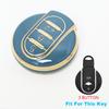 Золотой Край TPU Бесключевой Для Mini Cooper S One Countryman Clubman F54 F55 F56 F57 F60 Корпус Ключа Автомобиля Чехол Брелок Кольцо Цепочка