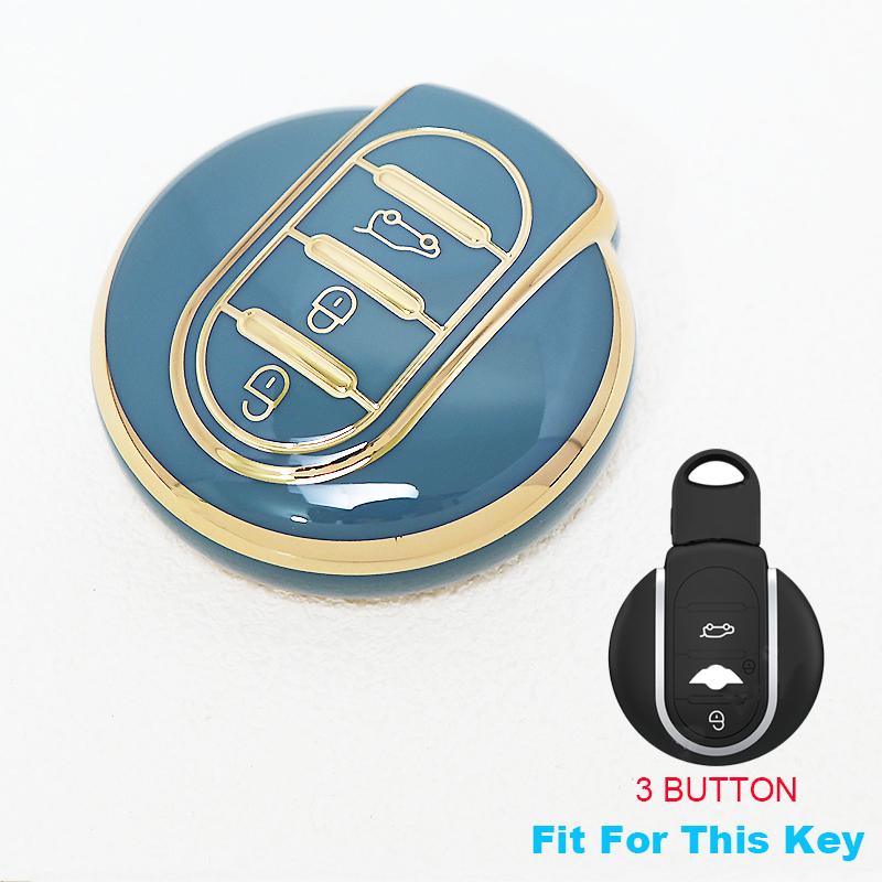 Золотой Край TPU Бесключевой Для Mini Cooper S One Countryman Clubman F54 F55 F56 F57 F60 Брелок Чехол Чехол Кольцо Цепочка