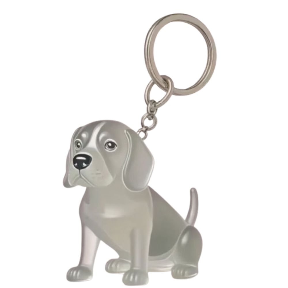 Transparent Pet Hair Keychain Dog Shape Puppy Pendants Cartoon Dog Hair Storage Box  Jewelry Gift