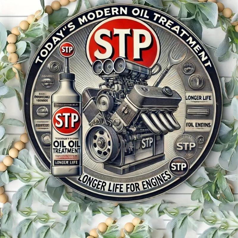 Witch Broom Halloween Sign, Round Aluminum Wall Plaque 20x20cm