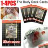 1-4PC The Body Deck Skeleton Playing Card Mannequin Body Deck X-Ray DesignTransparent Anatomy Poker Card 3D Image Education Card