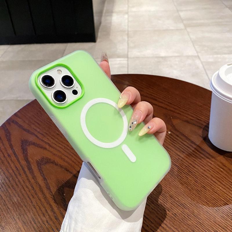 Роскошный Чехол 2-в-1 Candy Color с Magsafe для iPhone 17 Air 16 15 14 13 12 Pro Max Plus, Магнитный, Для Беспроводной Зарядки, Матовый, Мягкий