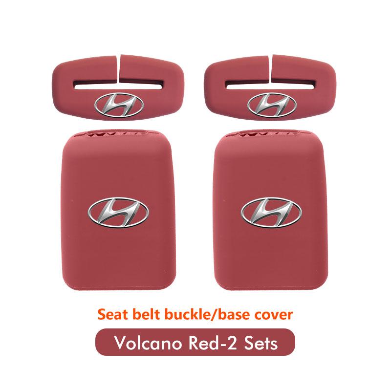 For Hyundai Car Seatbelt Buckle Cover Silicone Anti-scratch Protector Sonata Azera Coupe SantaFe Genesis Accent Creta gdu8