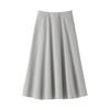 MUJI Women's Cool Flared Skirt, Gray Stripe, Size L, BE1VTA5S