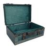 Винтажный деревянный сундук Многофункциональный деревянный ящик для хранения с ручкой из ПУ-кожи для хранения вещей, фотореквизит 30x19.5x12см
