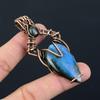 Lavish Labradorite Gemstone Pure Copper Wire Wrapped Handmade Pendant Jewelry