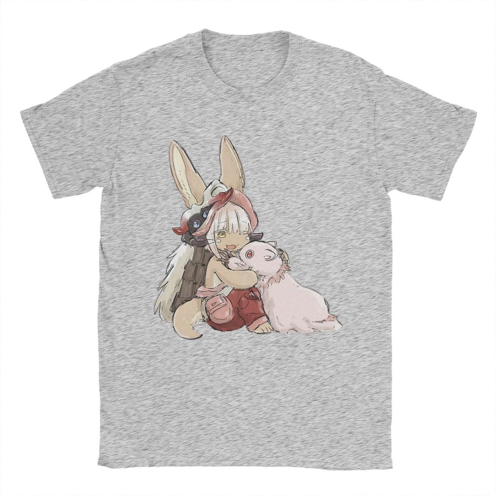 Коричневая футболка Made in Abyss Летняя Футболки Харадзюку Мужская 100% хлопок Круглый вырез 4XL 5XL 6XL Футболки Короткий рукав Y2K Повседневные топы