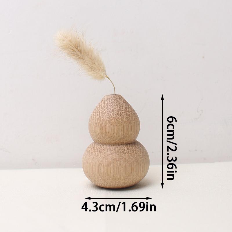 Creative Solid Wood Small Vase Solid Wood Flower Ware Dry Flower Arrangement Vase