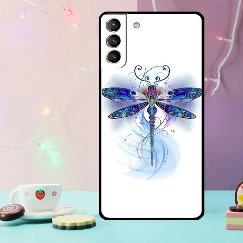 Чехол-арт с изображением стрекозы для Samsung Galaxy S23 Ultra S22 S24 Plus Note 10 20 S8 S9 S10 S21 FE S20 FE