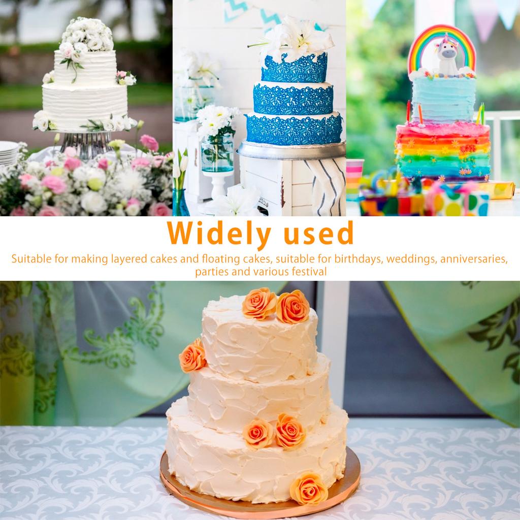 20Pcs White Plastic Cake Dowel Rods Cake Sticks for Tiered Cake Construction and Stacking Supporting Cake Round Dowels Straws