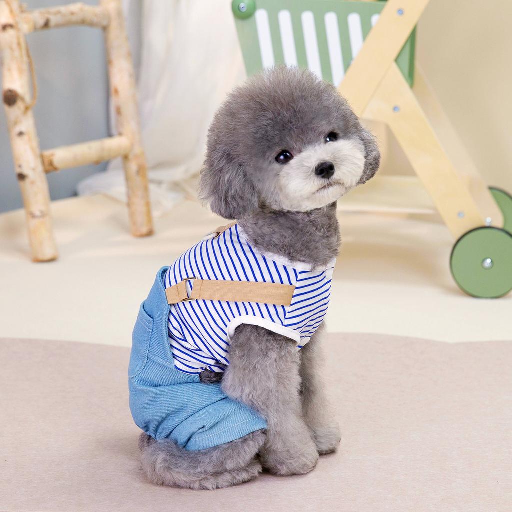 Thin dog clothes casual style one-piece overalls pet surgical clothes cat neutering clothes small dog pet clothes