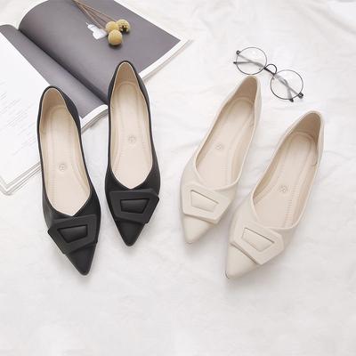 Женские туфли-лодочки на толстом каблуке, темпераментные, новинка 2025 года, весна-осень, универсальные, на плоской подошве, с мягкой подошвой, черные, на плоском каблуке, для работы