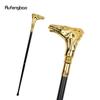 Golden Horse Handle Luxury Pattern Walking Stick Party Fashion Elegant Walking Stick Decorative Cospaly Cane Knob Crosier 90cm