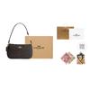 Coach Женская сумка через плечо Nolita из искусственной кожи, маленькая, золотая, с элементами из грецкого ореха и черными деталями CW426-IMXAQ