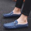 Полуфакельные туфли дуду Мужские 2025 Лето Новая Мода Мужские Без каблука Дуду Крутые Шлепанцы Британские Туфли для Вождения