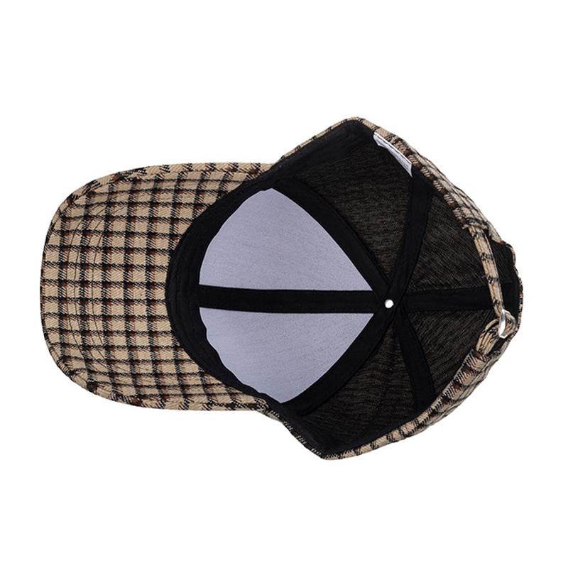 Мужская осенне-зимняя маленькая клетчатая кепка, бейсболка, женская шляпа от солнца, панама с хвостиком, кепка с козырьком, шляпа Snapback