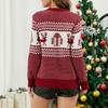 Рождественский свитер женский Рождественский олень теплый вязаный свитер с длинным рукавом джемпер топ зима осень пуловеры