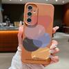 Чехол с принтом акварельных пятен для Samsung A57 A37 A17 A56 A36 A16 A55 A35 A15 A54 5G S21 FE S22 S23 S24 Plus S25 S26 Ultra Чехол с текстурой кожи