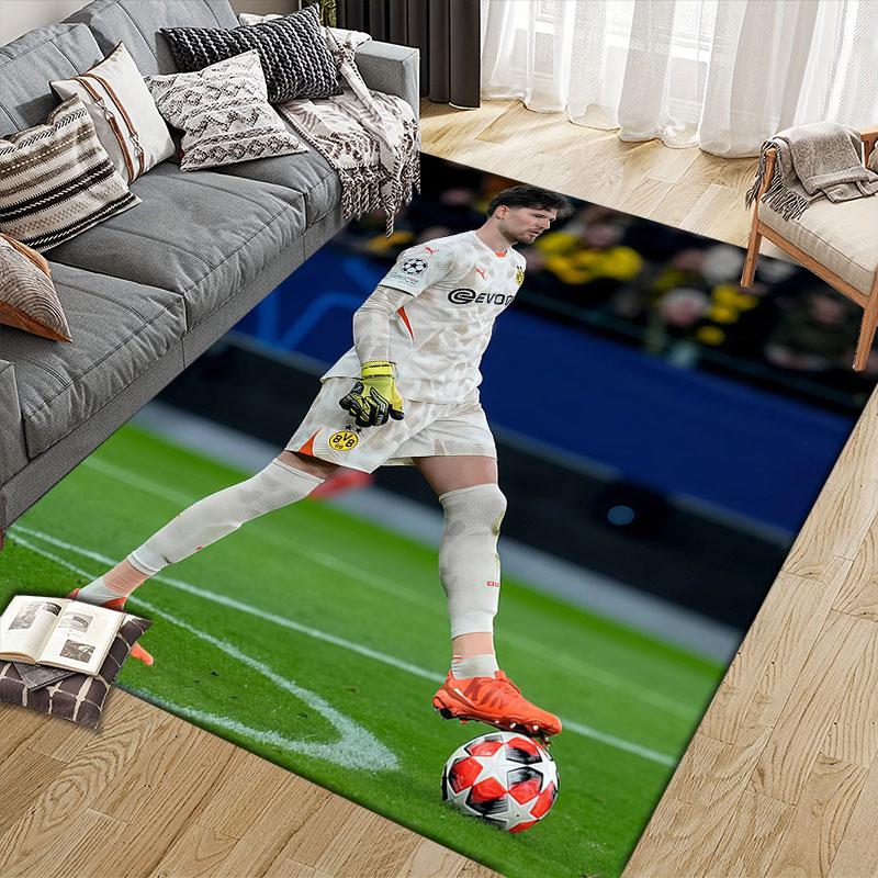 Gregor Kobel Flannel Printed Carpet, Home Sofa Decoration for Living Room & Bedroom, Non‑Slip Play Flannel Floor Mat for Game Room