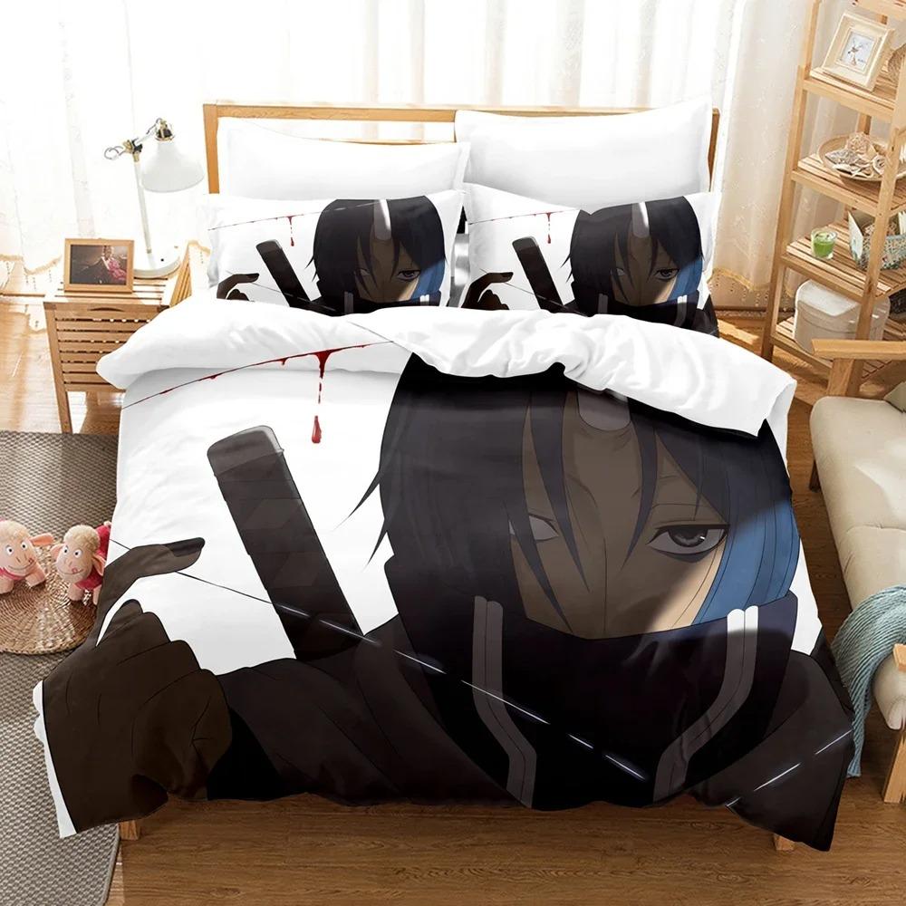 Комплект постельного белья с аниме «Когда я переродился в слизь» Rimuru Kids Gift Duvet Cover Pillowcases Queen King Single Size