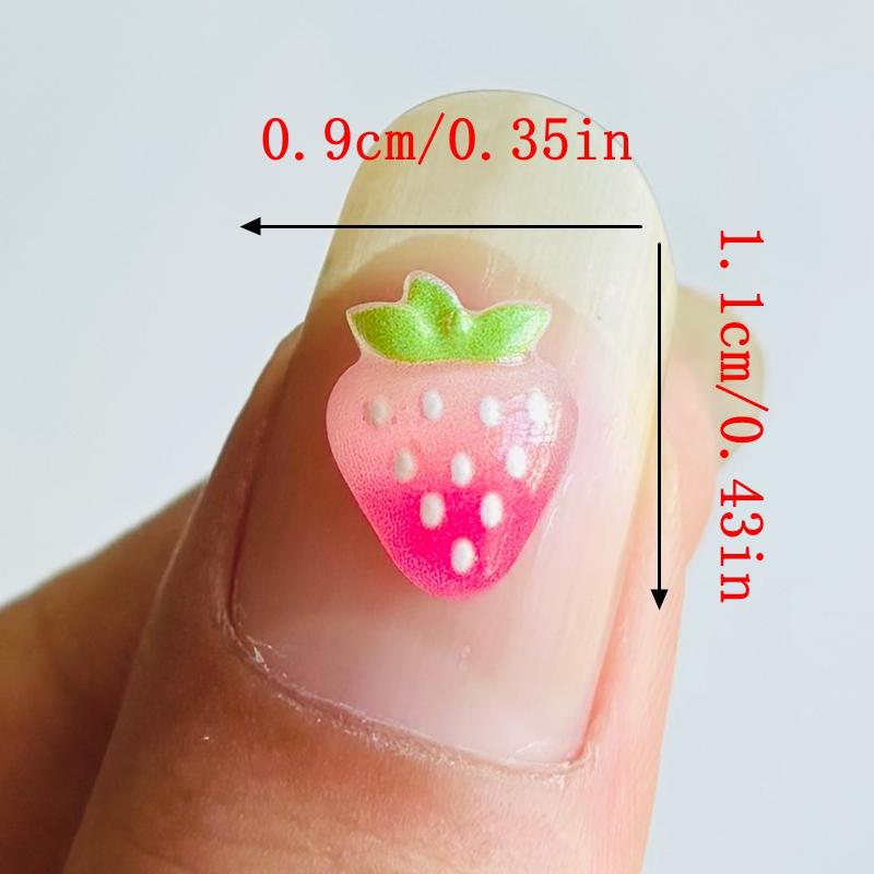 50 Pcs New Cute Cartoon Bright Faced Fruit Strawberry Resin Flat Back Scrapbook Diy Jewelry Manicure Decor Crafts A92