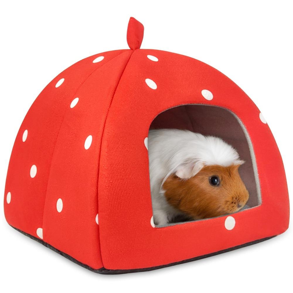 Хлопковая кровать для морской свинки, домик, мягкая кровать для сна для домашних животных, милая клетка для убежища для домашних животных, маленькие животные