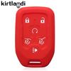 Silicone Car Key Cover Case for GMC Yukon XL Sierra Terrain Acadia for Chevrolet Tahoe 2015-2020 Remote Keyless Holder Keychain