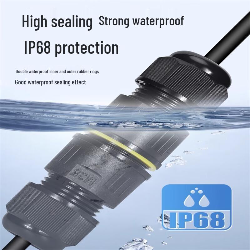 IP68 Outdoor Waterproof Junction Box Connector for 3-6.5mm Wire