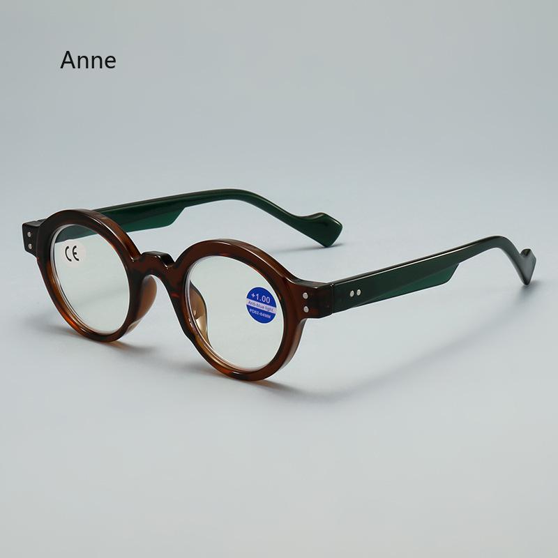 Men Retro Reading Glasses Anti Blue Light Eyewear Trend Ultra-lightweight Round Frame Women Presbyopic Eyeglasses Frame Unisex