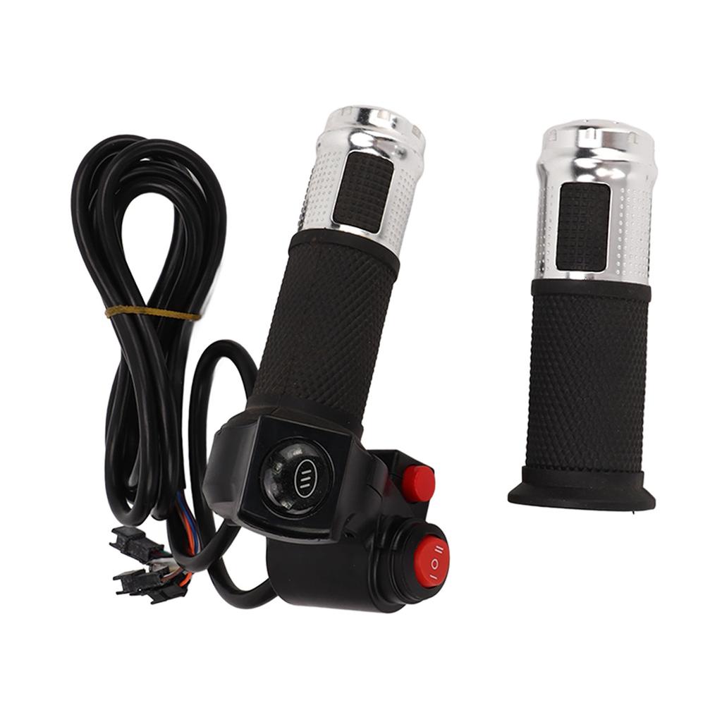 2 шт. Ручка газа для электровелосипеда, ручка управления скоростью, грипса с 4 индикаторами, 3-позиционный переключатель скорости, аксессуары для модернизации велосипеда