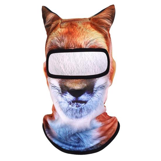 3D Cat Велосипедная Балаклава с капюшоном и ушками, Балаклава с принтом животных для активного отдыха, музыкальных фестивалей, рейвов, лыж