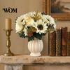 Romantic Aesthetic Flowers for Bedroom Sunflower Artificial Flowers, Realistic Fake Bouquet Wedding Home, Rustic Reusable Silk Floral Stems