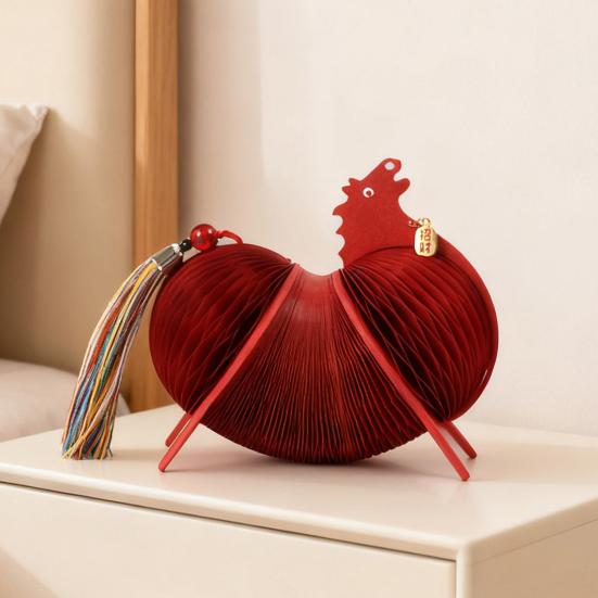 Фигурка лошади на китайский Новый год, выдвижная сотовая, зодиакальная лошадь, украшение, 3D складная бумажная лошадь, настольное украшение для Праздника весны, домашний декор