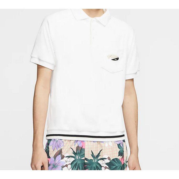 Nike Рубашка поло с короткими рукавами для скейтбординга, мужские топы, белые, CI7190-100