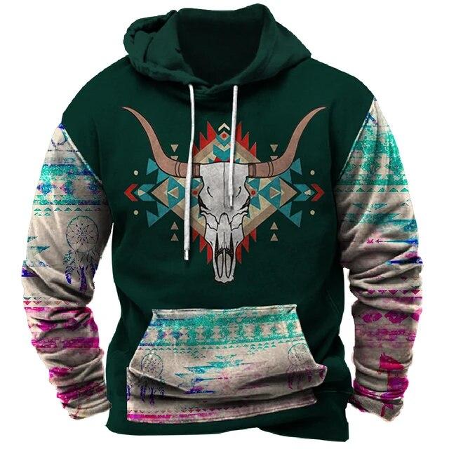 Осенняя винтажная мужская толстовка с длинным рукавом, спортивная рубашка с капюшоном, повседневная толстовка с капюшоном в стиле ретро для мужчин, одежда для верховой езды, одежда больших размеров