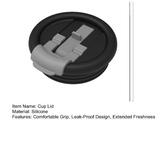 Крышка-трубочка для стакана, сменная силиконовая, герметичная, многоразовая, устойчивая к брызгам