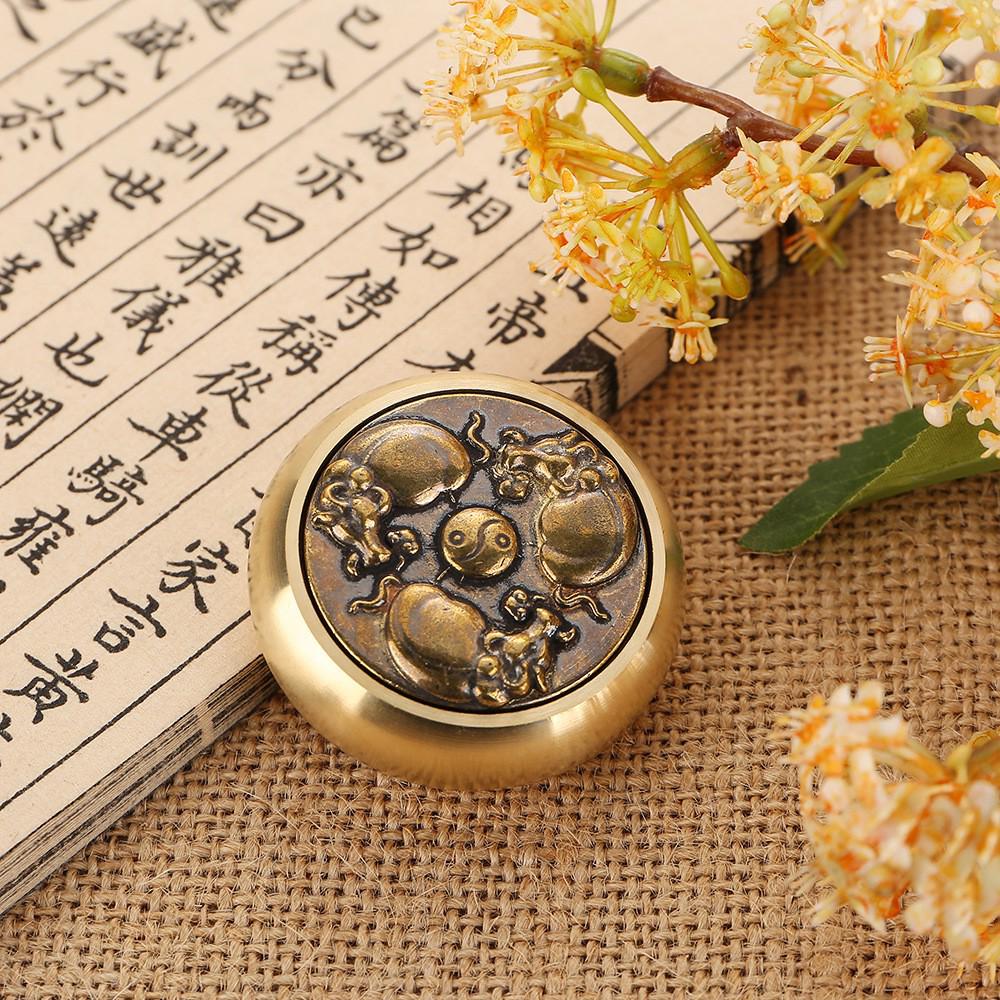 Латунные шестигранные декомпрессионные монеты для зарабатывания денег с изображением пяти императоров, медные монеты, орнамент