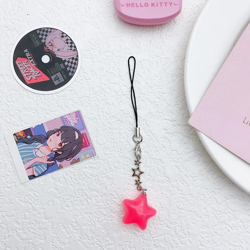 Keychain Phone Hanging Rope Pendant Mobile Phone Chain Star Phone Strap  Girl Jewelry