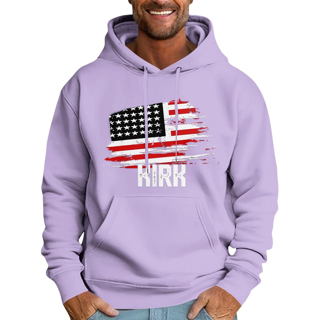 Casual Letter Print Men's Loose Hoodie