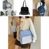 Fashionable Nylon Tote Bag In Black White Green And Blue With Soft Structure