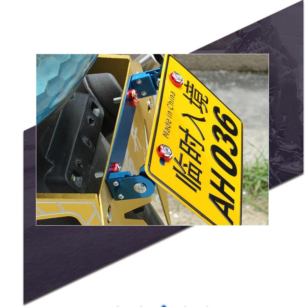 Кронштейн номерного знака мотоцикла ShuaWdk из нержавеющей стали, простая установка, универсальная подставка под номер, регулировка угла 180°, мопед, в комплекте с защитой