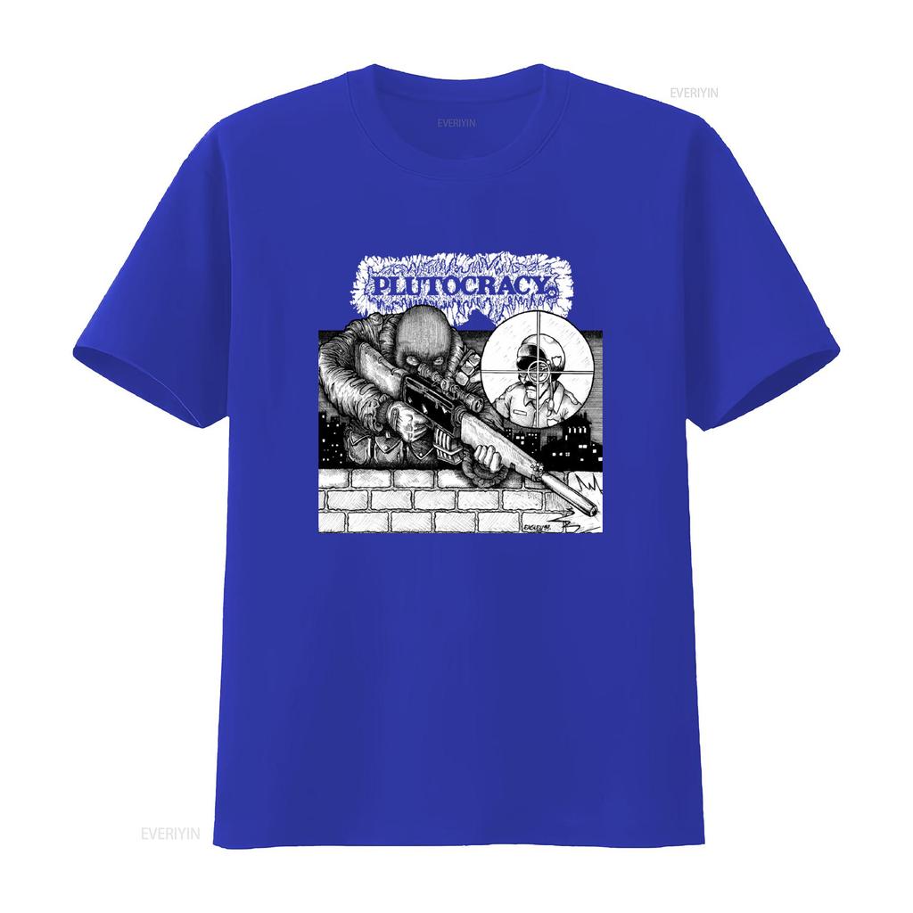 Plutocracy Sniping Pigz Punk Grindcore Crust Hardcore Powerviolence T Shirt vintage Washed Stretched graphic Versatile Unisex