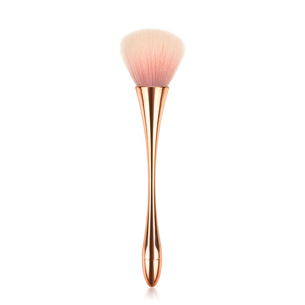 Кисть для румян с пудрой розового золота, профессиональная кисть для макияжа, большая косметическая кисть для лица, косметическая брошка для лица Cont, инструмент для макияжа