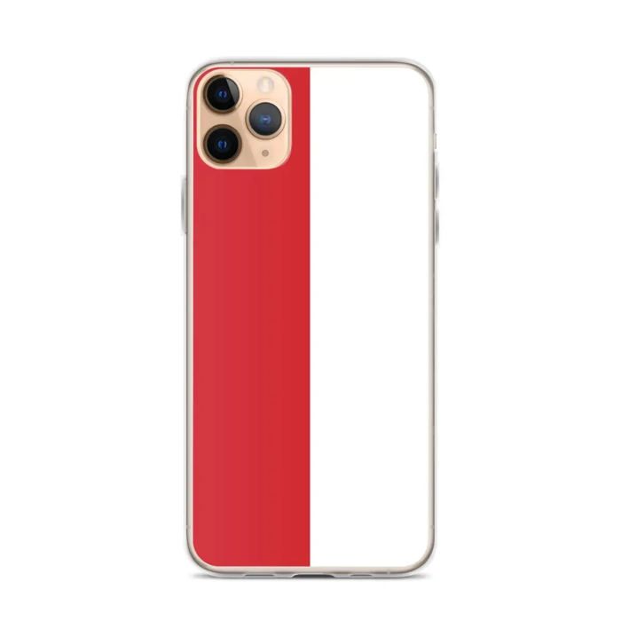 Coque iPhone - Monaco - Drapeau - Souple - Multicolore - Compatible iPhone 11 Pro Max